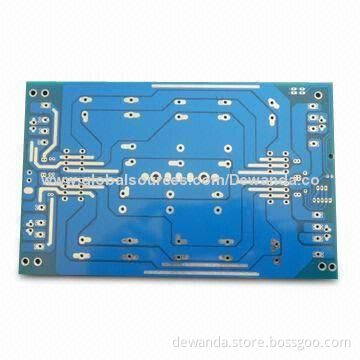 Double-sided PCB board with blue solder mask and ENIG surface finishing